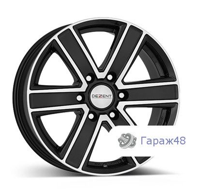 Dezent TJ R18 / 8J PCD 6x139.7 ET 20 ЦО 106.1 Литые Черный с полированной лицевой поверхностью