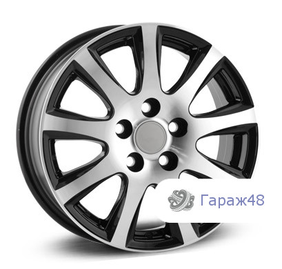 Replica TO15 R16 / 6.5J PCD 5x114.3 ET 45 ЦО 60.1 Литые Черный с полированной лицевой поверхностью