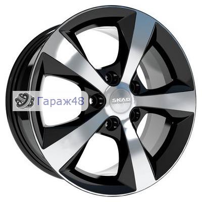 Skad Kioln R16 / 7J PCD 5x114.3 ET 45 ЦО 60.1 Литые Черный глянцевый с полированной лицевой поверхностью