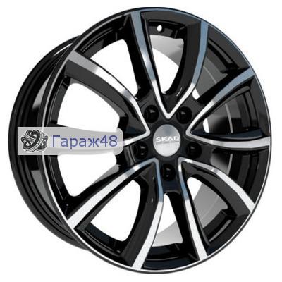 Skad Ontario R17 / 7J PCD 5x114.3 ET 41 ЦО 67.1 Литые Черный глянцевый с полированной лицевой поверхностью