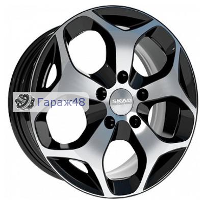 Skad Gamburg R16 / 6.5J PCD 5x114.3 ET 46 ЦО 67.1 Литые Черный глянцевый с полированной лицевой поверхностью